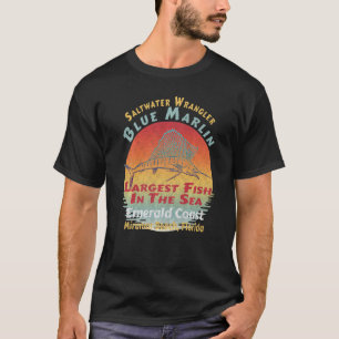 Camiseta Vacaciones Vintage Florida Hermosa Pesca de Marlín