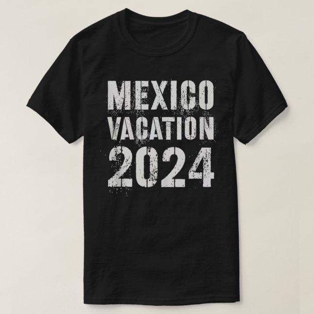 Camiseta VACACIONES Vintage MÉXICO 2024 (Diseño del anverso)