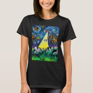 Camiseta Vacas Abducidas por Alienígenas OVNI Noche Estrell
