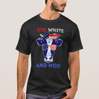 Camiseta Vacas Americanas Granjero Patriótico Vaca 4 De Ju