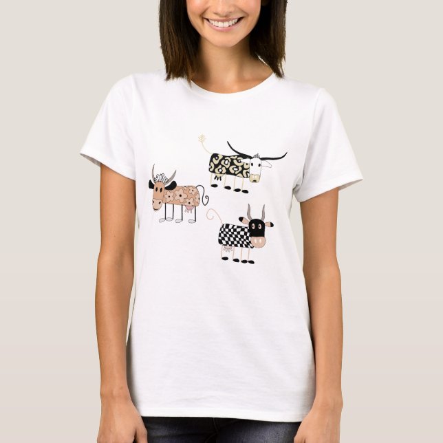 Camiseta Vacas cortas y sensación de granja (Anverso)