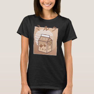 Camiseta Vacas de chocolate japonés retro de vaca kawaii
