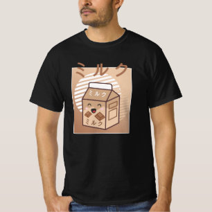 Camiseta Vacas de chocolate japonés retro de vaca kawaii