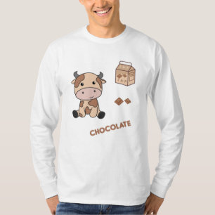 Camiseta Vacas de chocolate japonesas retro de vaca kawaii