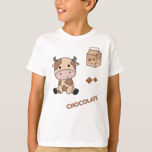 Camiseta Vacas de chocolate japonesas retro de vaca kawaii