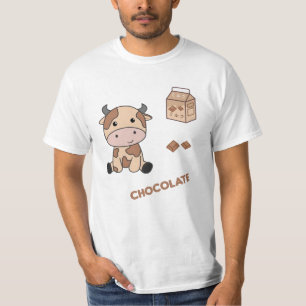 Camiseta Vacas de chocolate japonesas retro de vaca kawaii