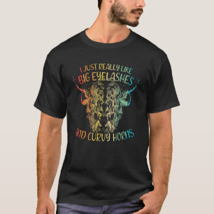 Camiseta Vacas de las Tierras Altas Ganadero Ganado Cuernos