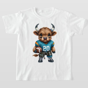 Camiseta Vacas de las Tierras Altas y Fútbol Americano