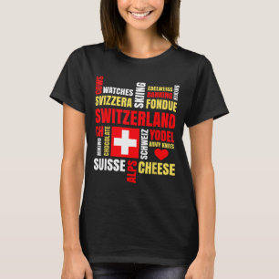 Camiseta vacas de los Alpes suizos queso fondue esquí suizo