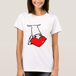Camiseta Vacas del amor de la tarjeta del día de San
