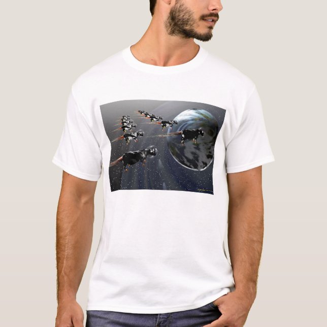 Camiseta Vacas en espacio (Anverso)