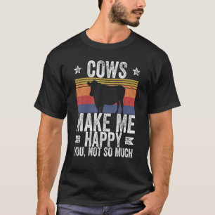Camiseta Vacas Granjas Me Hacen Feliz No Tanto 3