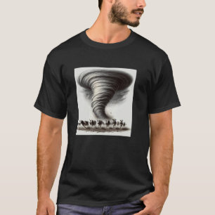 Camiseta Vacas huyendo de un tornado