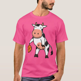 Camiseta Vacas Jugando Basketball Hobby Ironic Deportivo De