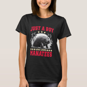 Camiseta Vacas Marinas Acuáticas Solo Un Niño Que Ama Manat