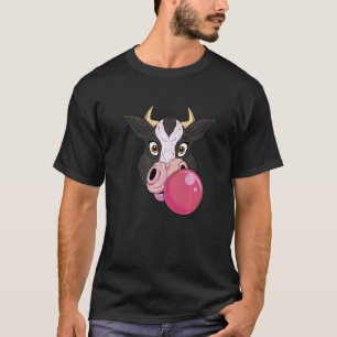 Camiseta Vacas masticando chicle Granja de vacas Granja