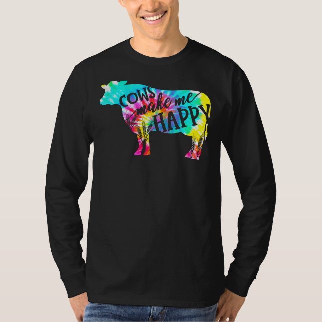 Camiseta Vacas me hacen feliz Día de la Madre Vaca Agricult (Anverso)