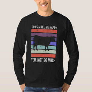 Camiseta Vacas Me Hacen Feliz Gracioso Animal Granjero De V