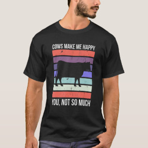 Camiseta Vacas Me Hacen Feliz Gracioso Animal Granjero De V