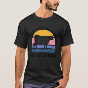 Camiseta Vacas Me Hacen Feliz Gracioso Animal Granjero De V