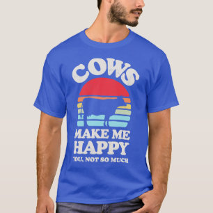 Camiseta Vacas me hacen feliz Sunset Retro para los hombres