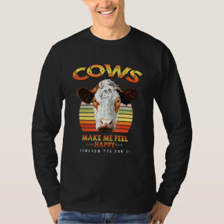 Camiseta Vacas Me Hacen Sentir Feliz Que El Campesino De Va