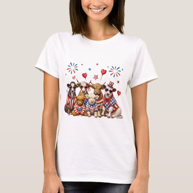 Camiseta Vacas patrióticas (Anverso)