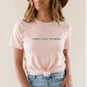 Camiseta Vacas rosadas sobre multitudes Animales de granja