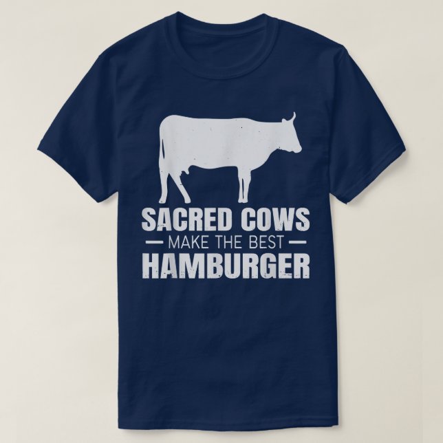 Camiseta Vacas Sagradas De La Granja De Vacas Hacen La Mejo (Diseño del anverso)
