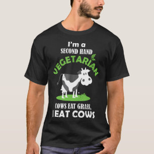Camiseta Vacas vegetarianas de segunda mano comen hierba