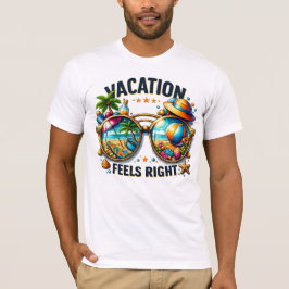 Camiseta Vacation Feels Right Bella Canvas T-Shirt USA
