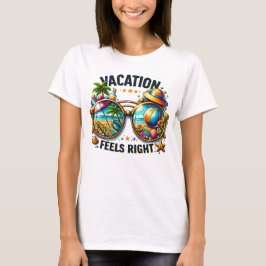 Camiseta Vacation Feels Right Women’s Summer Tee USA
