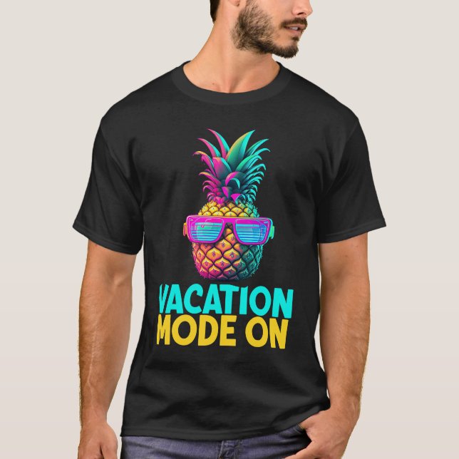 Camiseta Vacation Funny Retro Pineapple Sunglasses Holiday (Anverso)