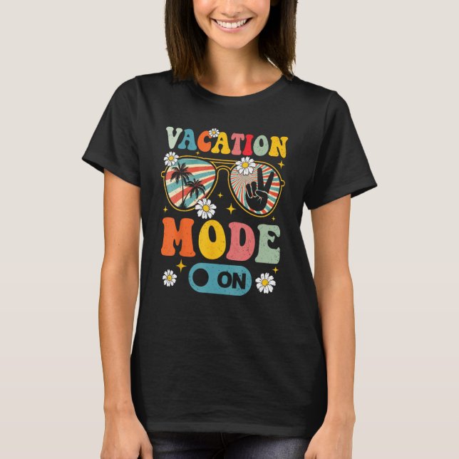 Camiseta Vacation Mode On Summer  Beach Sunglasses Palm Tre (Anverso)