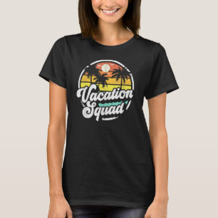 Camiseta Vacation Squad Beach Retro Cruise Vinta de Verano 