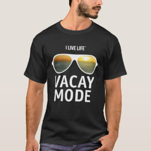 Camiseta Vacay Fashion Meme Beach Sunset Sunset Gafas Casua