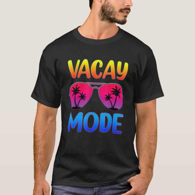 Camiseta Vacay Mode Glasses Summer Vacation Family Trip Pal (Anverso)