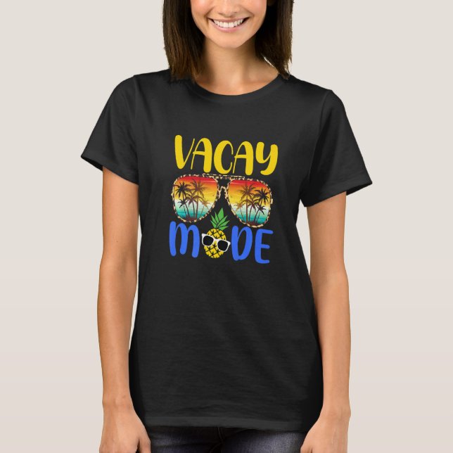 Camiseta Vacay Mode Pineapple Family Vacation Beach (Anverso)