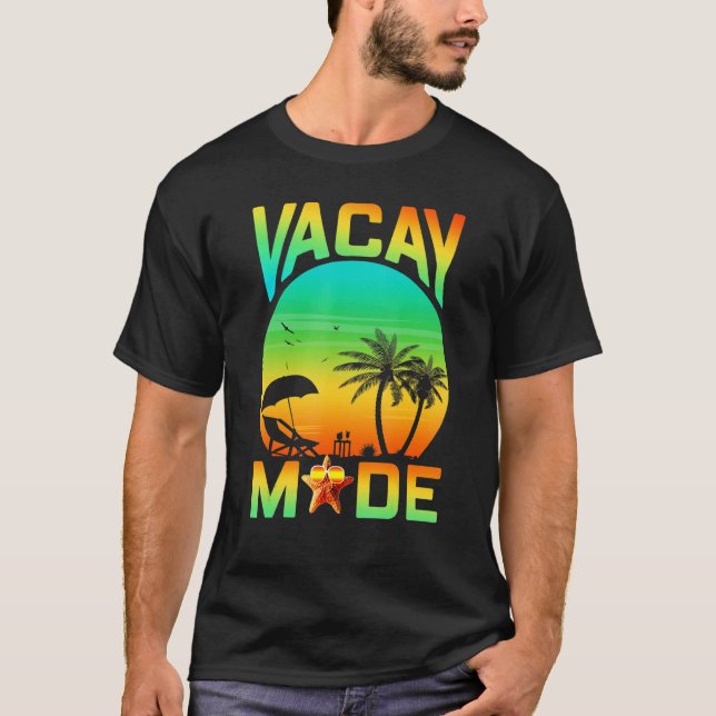 Camiseta Vacay Mode Starfish Family Vacaciones Vibes de ver (Anverso)