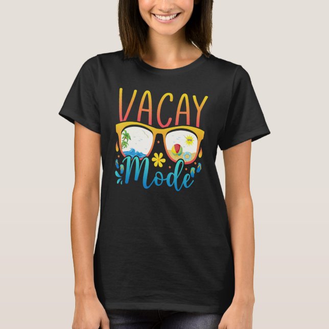 Camiseta Vacay Mode Vacation Summer Sunglass Beach Palm (Anverso)