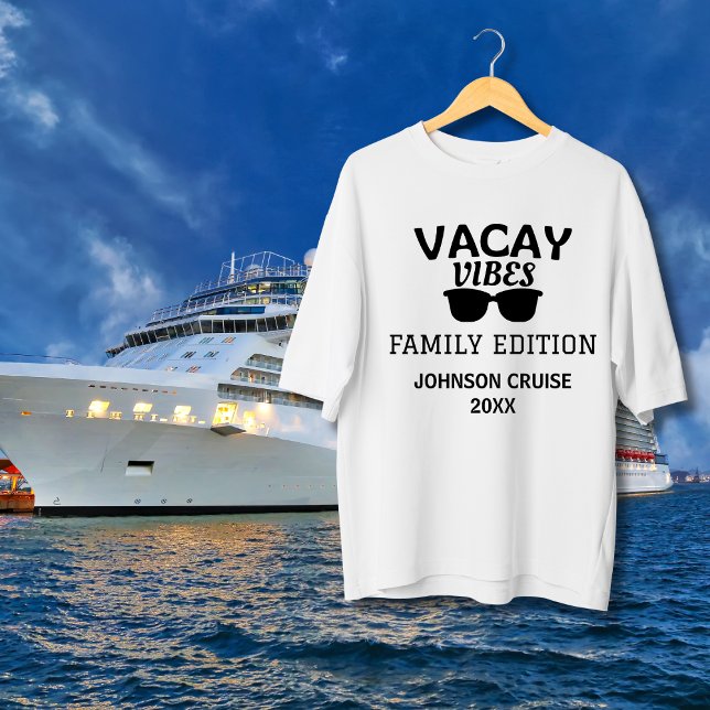 Camiseta Vacay Vibes Family Edition (Vacay Vibes Family Cruise Reunion Matching T-shirts)