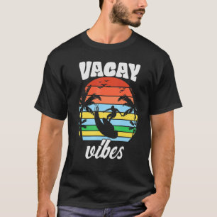Camiseta Vacay Vibes Retro Beach Vacaciones Cita de Verano