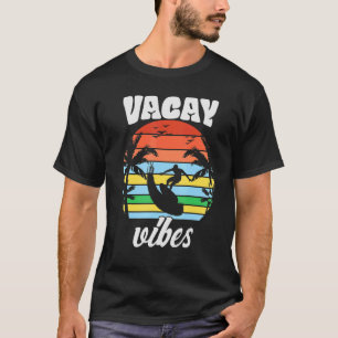 Camiseta Vacay Vibes Retro Beach Vacaciones Cita de Verano