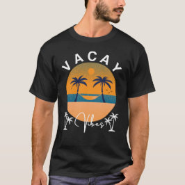 Camiseta Vacay Vibes Sunset and Palm Trees Men's