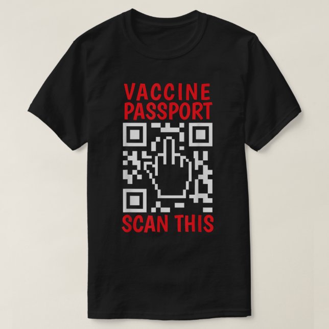 Camiseta Vaccine Passport Scan This Funny Anti Vaccine Unva (Diseño del anverso)