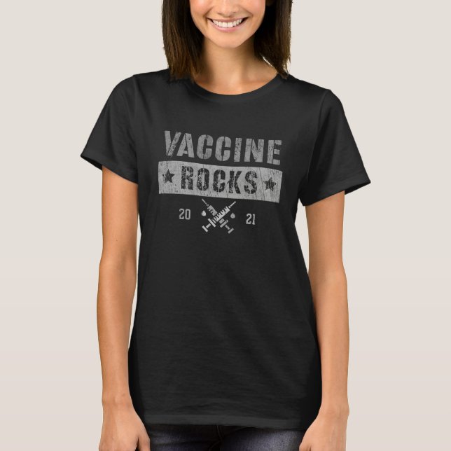 Camiseta VACCINE ROCKS 2021 I'm Fully Vaccinated Thanks Sci (Anverso)