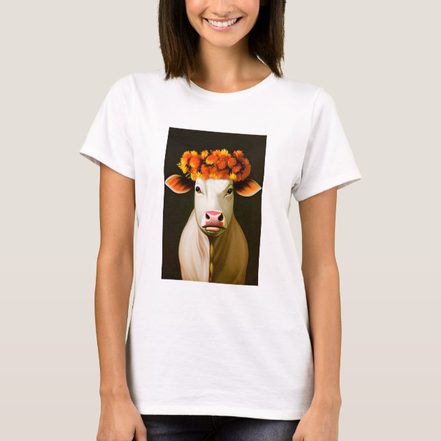 Camiseta Vache fleurie (Anverso)
