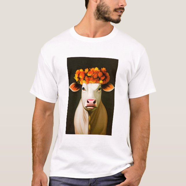 Camiseta Vache fleurie (Anverso)