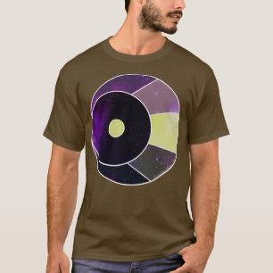 Camiseta Vaciado Crescent Moon morado y amarillo