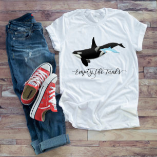 Camiseta Vaciar Los Tanques Orca Libre Ballena Asesina